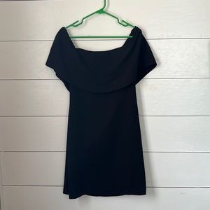 Black off the shoulder cocktail dress